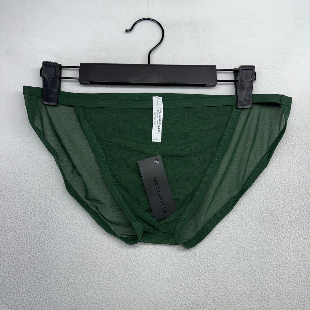 Todd Sanfield Underwear men's medium Green Brief Mesh Lightweight Solid NEW